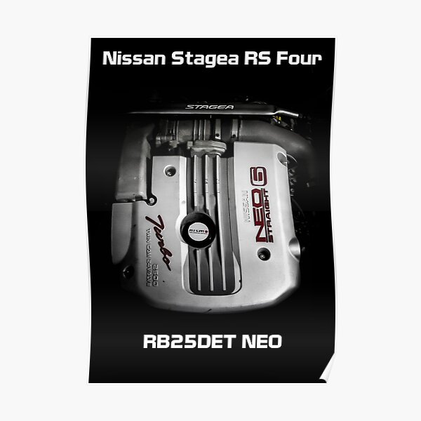 Stagea Engine Rb25det Neo Poster By Antirbl Redbubble