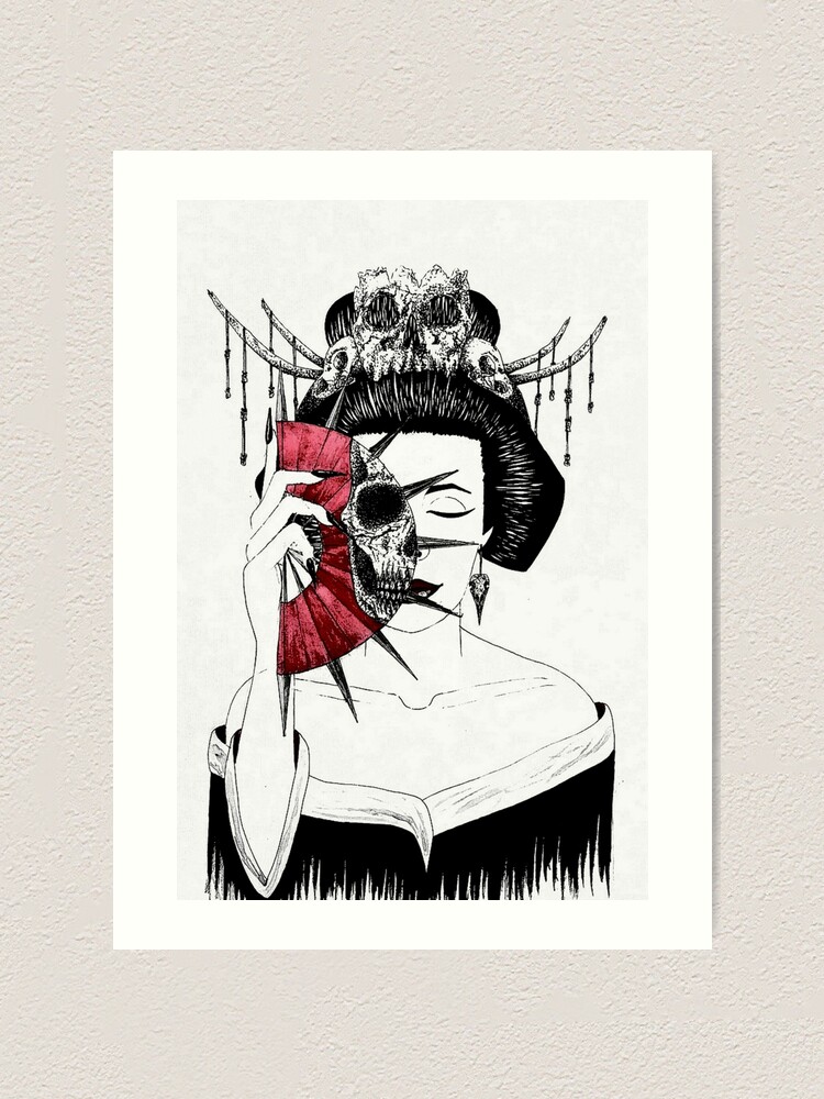 Geisha Art Print By Jess Hill Redbubble