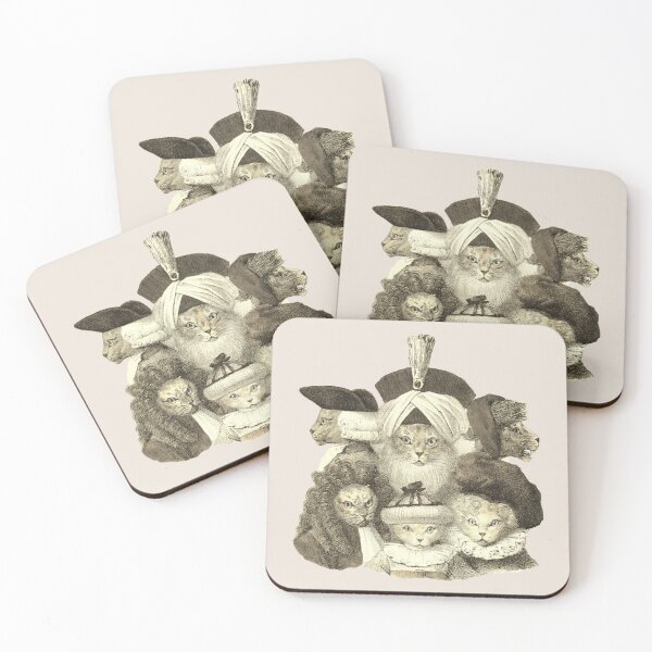 Item preview, Vintage Fancy Cats Sepia Design For All Cats And Cat Lovers designed and sold by TrulyEpoque.