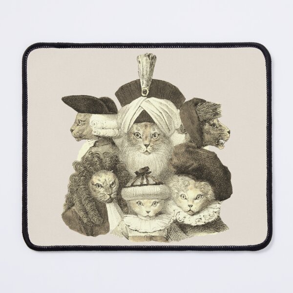 Item preview, Vintage Fancy Cats Sepia Design For All Cats And Cat Lovers designed and sold by TrulyEpoque.