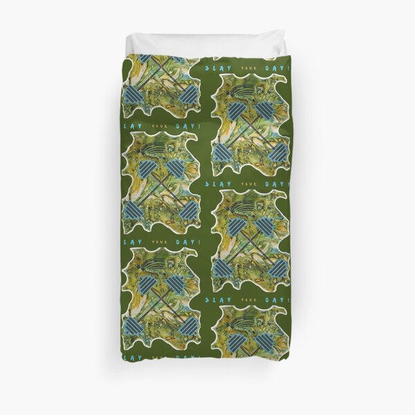 SLAY YOUR DAY BODYBUILDING FITNESS Duvet Cover