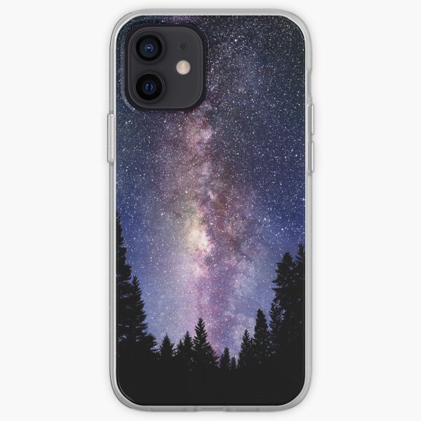 Starry Night Forest - Galaxy Stars iPhone Soft Case