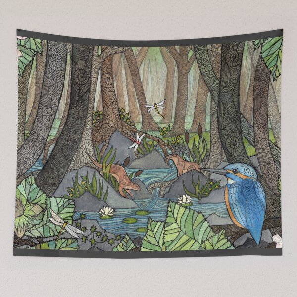 Item preview, Kingfisher Forest designed and sold by SylvaSpirits.