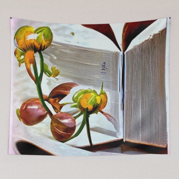 Item preview, flowers growing from book designed and sold by kharamoot.
