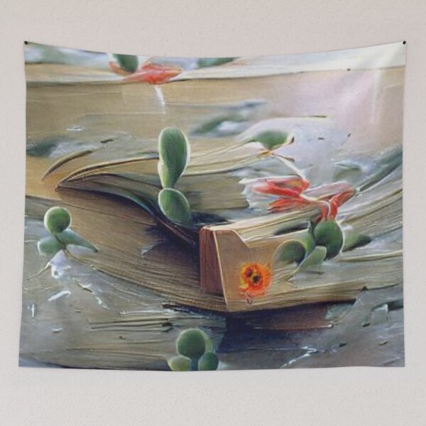 Item preview, flowers growing from book designed and sold by kharamoot.