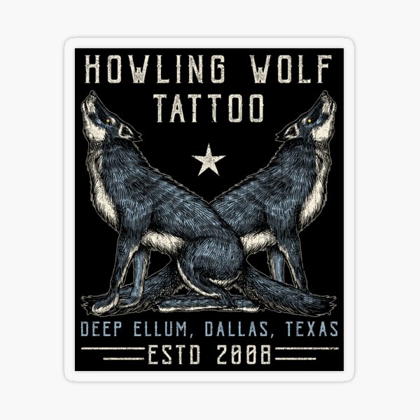 Buy Howling Wolf Tattoo, Vintage Studio Design, Deep Ellum, Dallas Texas,  Unisex T-shirt, Women's Fit T-shirt, Unisex Hoodie, Racerback Tank Top  Online in India - Etsy