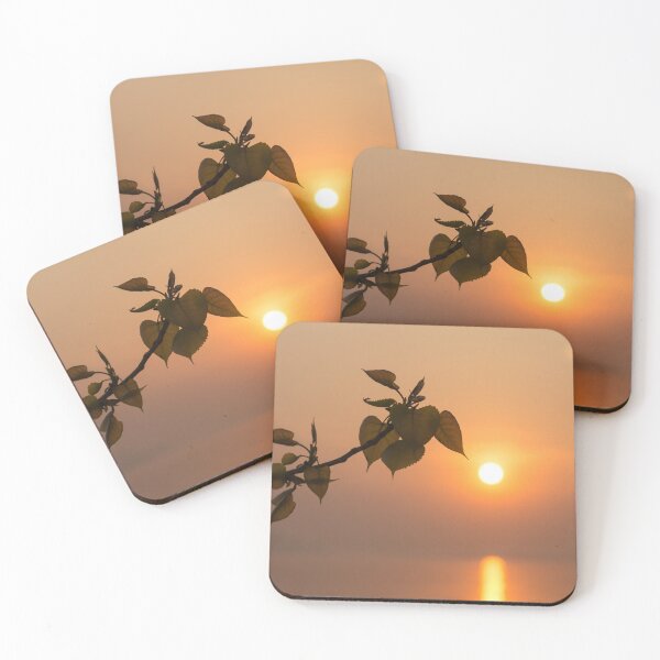 Item preview, Dreamy Lakeside Sunrise - Poplar Branch Pointing Towards the Sun designed and sold by Georgia Mizuleva.
