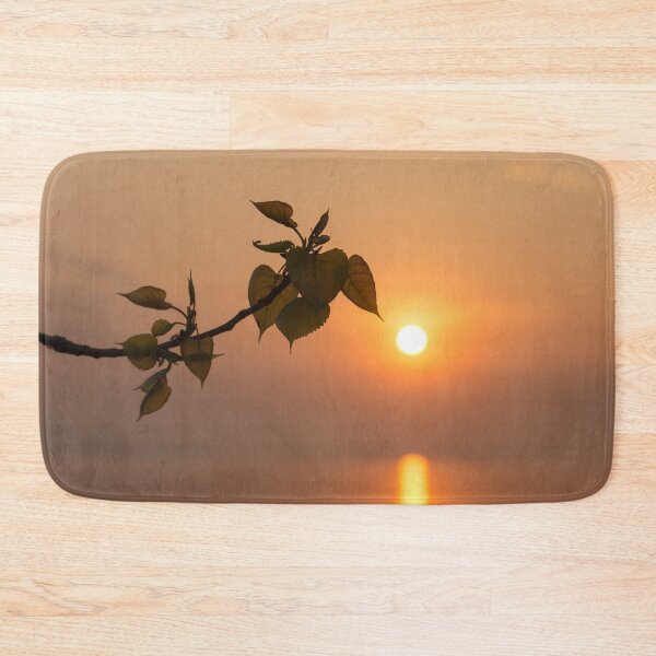 Item preview, Dreamy Lakeside Sunrise - Poplar Branch Pointing Towards the Sun designed and sold by Georgia Mizuleva.