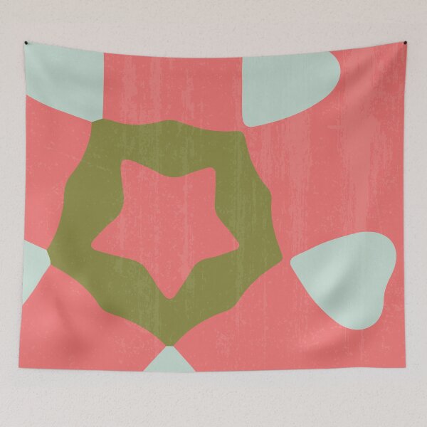 Item preview, Minimal Organic Star Artwork 01 Color 03 with printed Grunge Effect designed and sold by Stefanie Boike.