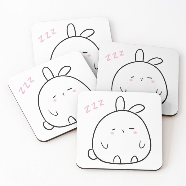 Item preview, Sleepy white bunny drawing  designed and sold by Mayarart.