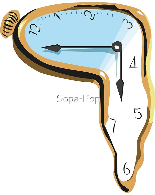 Melting Clock Posters By Sopa Pop Redbubble   Flat,800x800,070,f.u1 