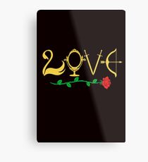 Love Fairytale Lettering Metal Print