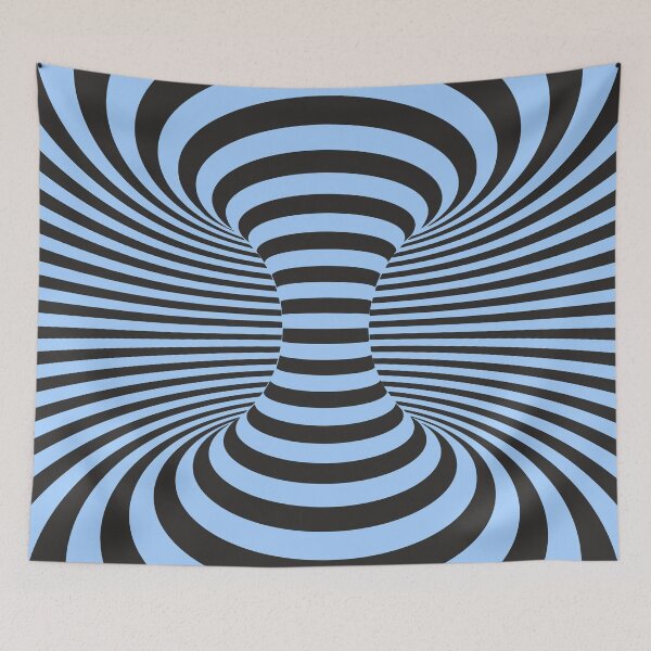 Item preview, Black and Blue Psychedelic Warp Pattern designed and sold by AsteriskHouse.