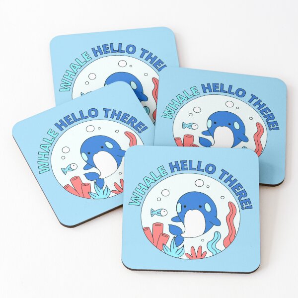 Item preview, Whale Hello There - Cute Cartoon Navy Blue Orca Whale designed and sold by Cawaiico.