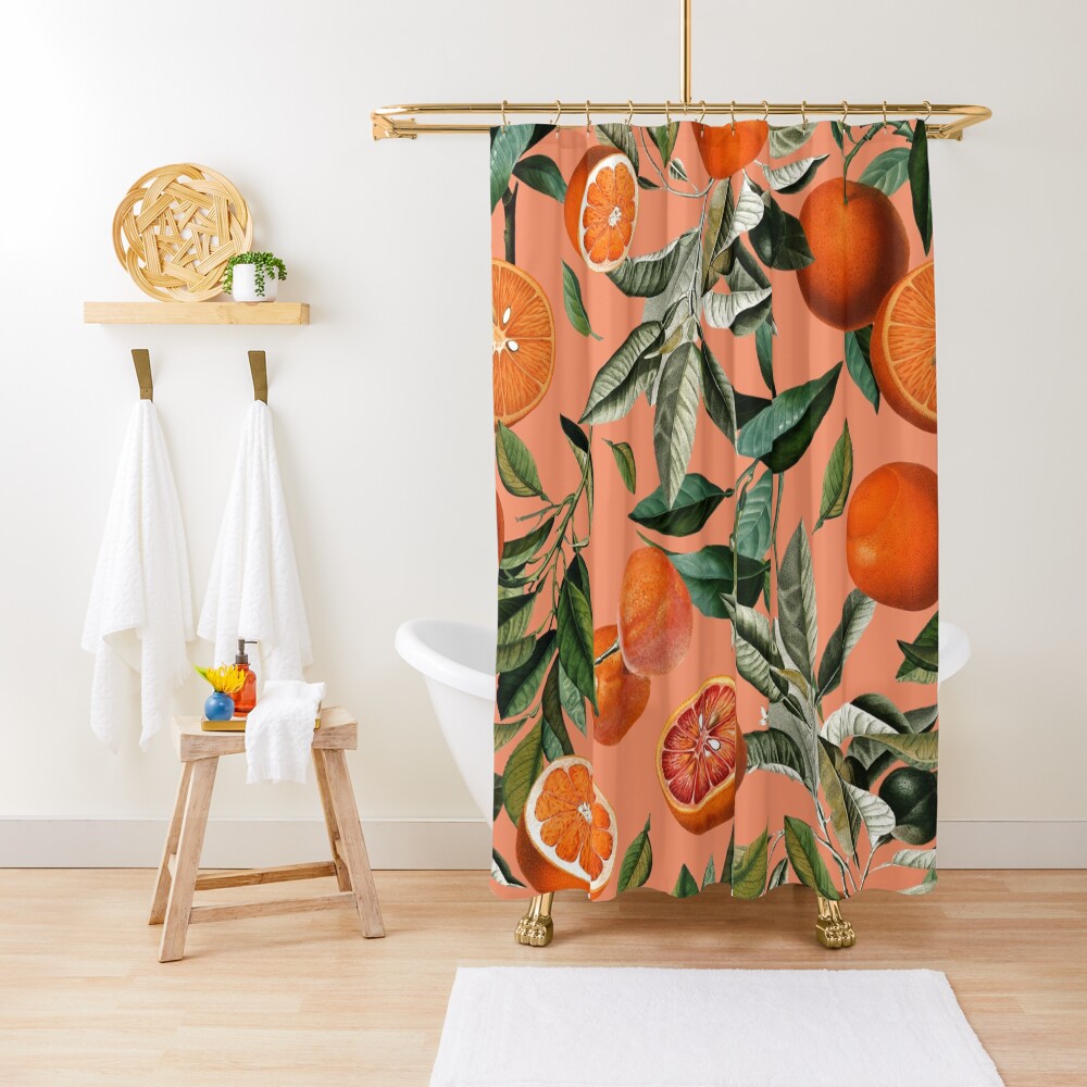 "Vintage Fruit Pattern XII" Shower Curtain for Sale by burcukyurek