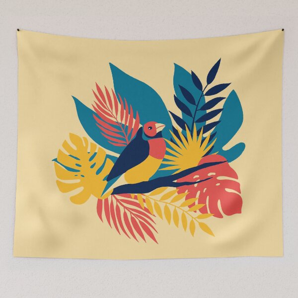 Item preview, multi colored Gouldian finch bird designed and sold by mgregulska.