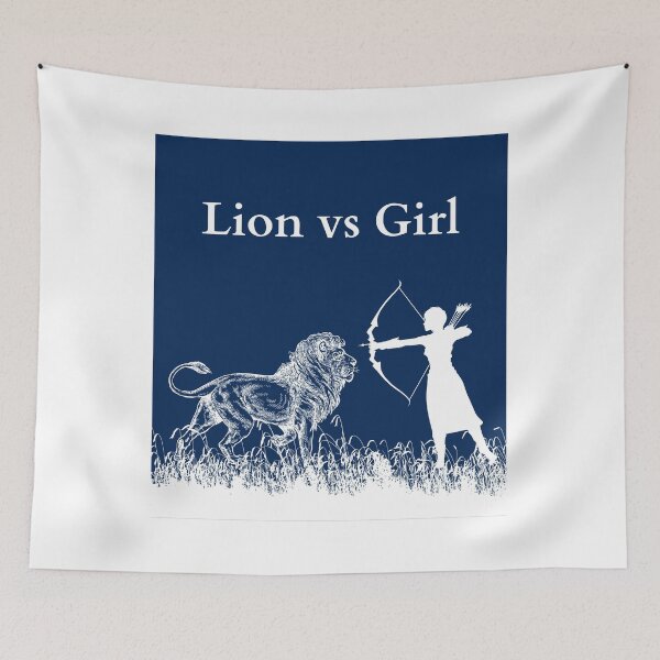 Item preview, lion vs girl hunter designed and sold by APURU.