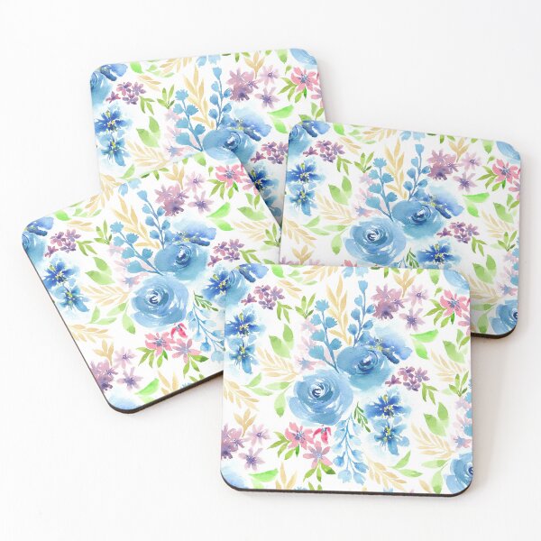 Item preview, Blue Flowers in Watercolor Painting designed and sold by MyArt23.