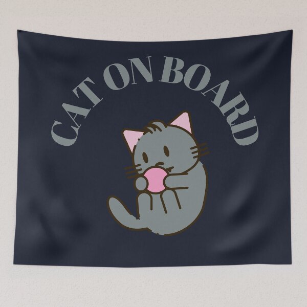 Item preview, cat on board designed and sold by CarlosBerry.