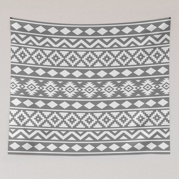 Item preview, Aztec Essence Ptn III White on Grey designed and sold by NataliePaskell.