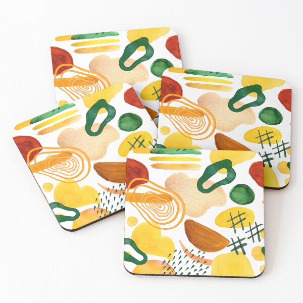 Item preview, Boho Shapes Plants and Leaves Hand painted Shapes, Abstract Shapes Set, Brush Strokes, Organic Shapes,Boho, abstract spots, rainbow, palm trees, arc, gold, watercolor, eye. designed and sold by AnaGuziiArt.