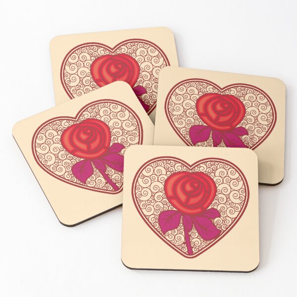 Item preview, LOVE HEART (Rose) - Natural designed and sold by ifourdezign.