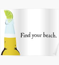 Corona Bottle and Lime Poster