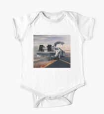 delorean time machine oil painting fan art One Piece - Short Sleeve