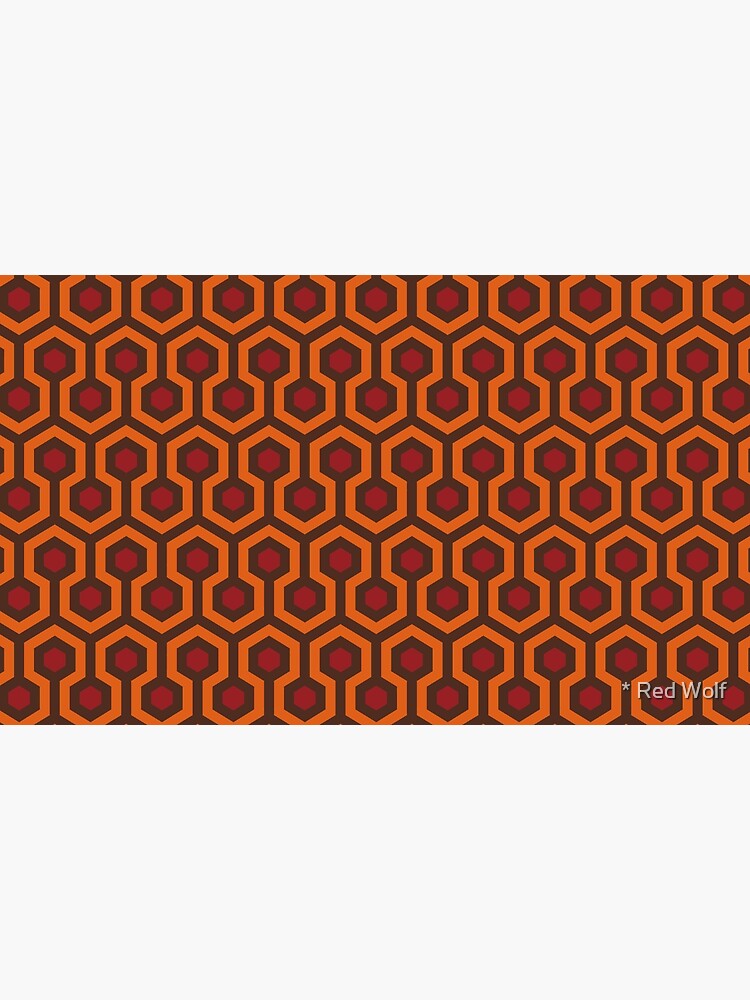 Geometric Pattern: Looped Hexagons: Orange/Red/Brown by redwolfoz