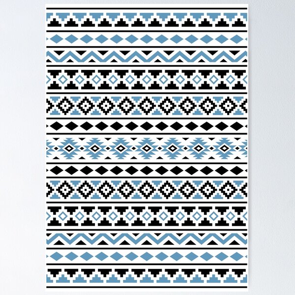 Item preview, Aztec Essence Pattern II Light Blue Black White designed and sold by NataliePaskell.