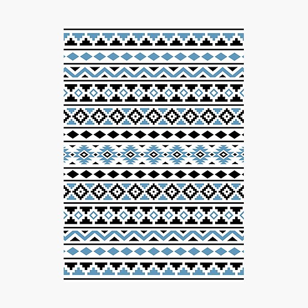 Item preview, Aztec Essence Pattern II Light Blue Black White designed and sold by NataliePaskell.