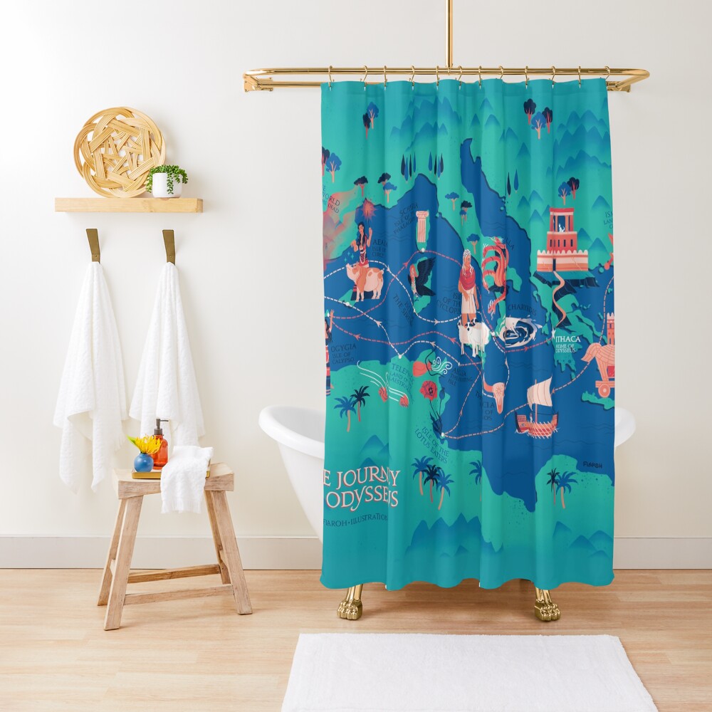 Item preview, Shower Curtain designed and sold by flaroh.