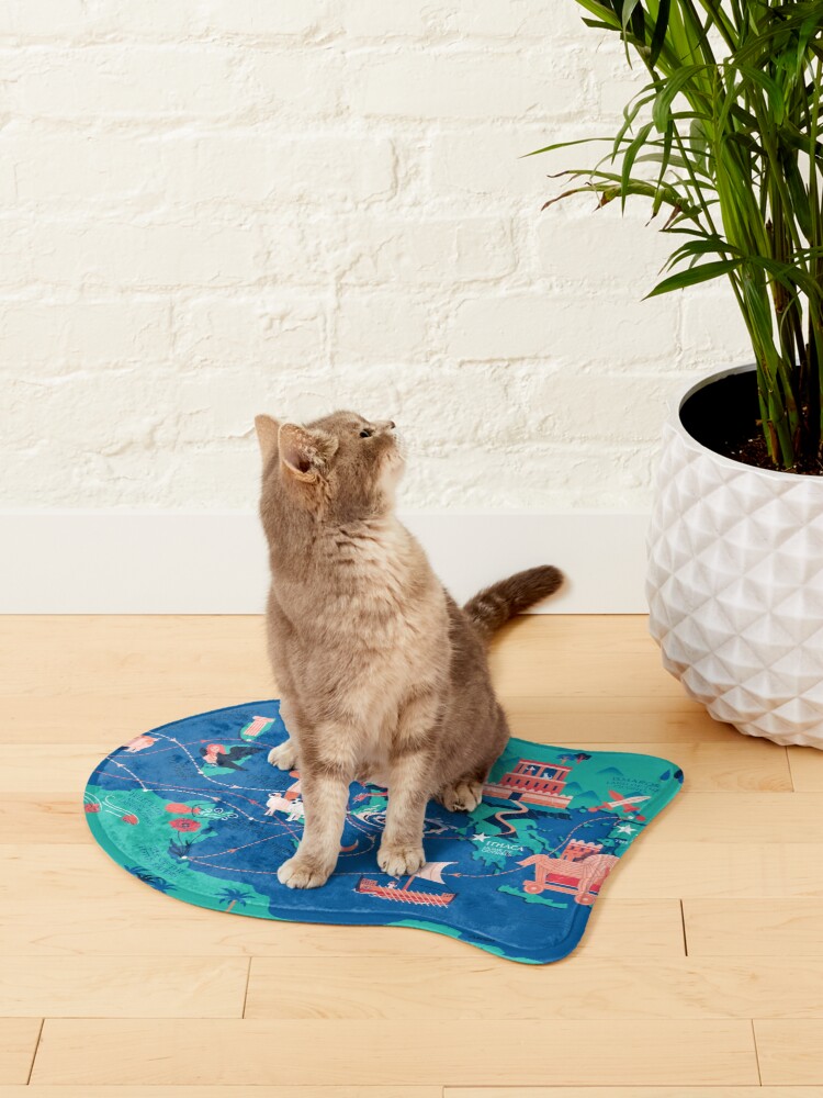 Alternate view of Odyssey Map - The Journey of Odysseus Pet Mat