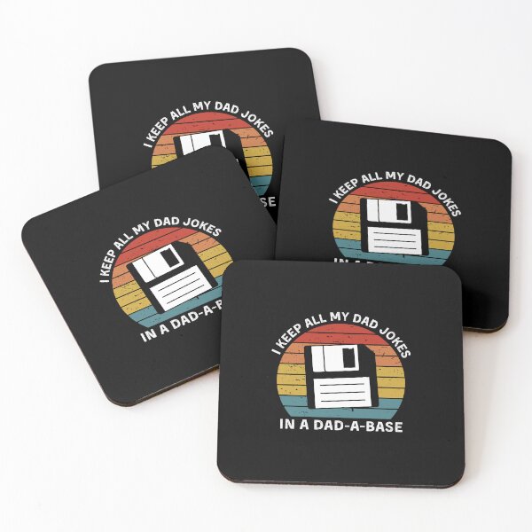 Artikelvorschau, Retro Vintage I Keep All My Dad Jokes In A Dad-A-Base entworfen und verkauft von Mindcaptain.