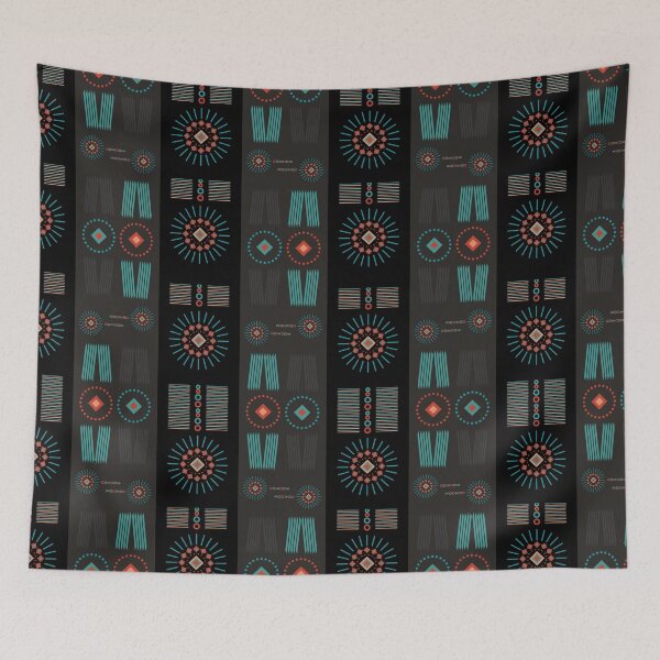 Item preview, Geometric mandala design in brown, green and orange tones designed and sold by velisani.
