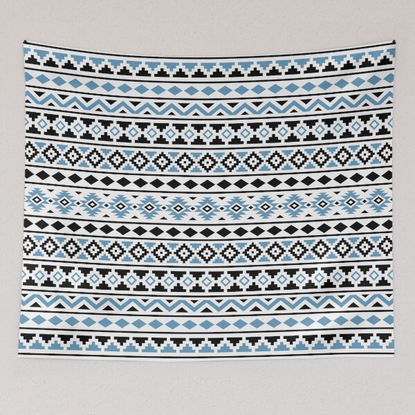 Item preview, Aztec Essence Pattern II Light Blue Black White designed and sold by NataliePaskell.