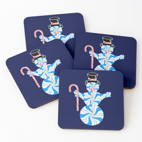Item preview, Blue Peppermint Snowman with Candy Cane designed and sold by Deborah Camp.