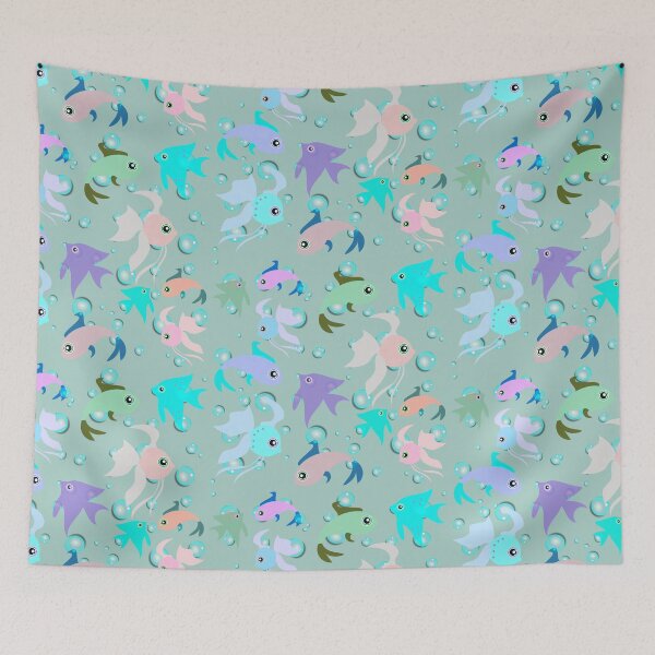 Item preview, Pastel Bubbles And Fish Design For All Cats designed and sold by TrulyEpoque.