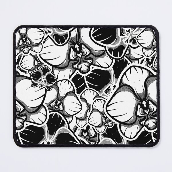 Item preview, orchids floral birth flower manga anime dark black lineart bold bouquet  designed and sold by politeillusts.