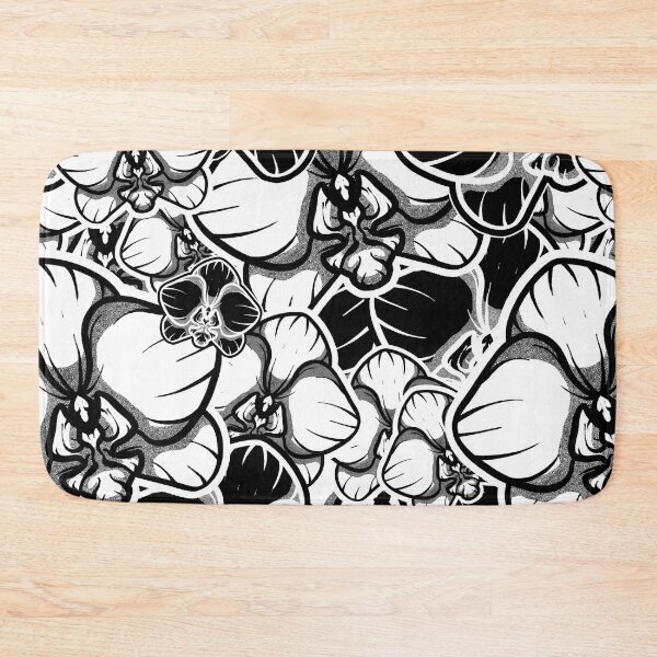Item preview, orchids floral birth flower manga anime dark black lineart bold bouquet  designed and sold by politeillusts.