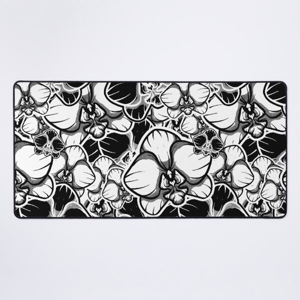 Item preview, orchids floral birth flower manga anime dark black lineart bold bouquet  designed and sold by politeillusts.