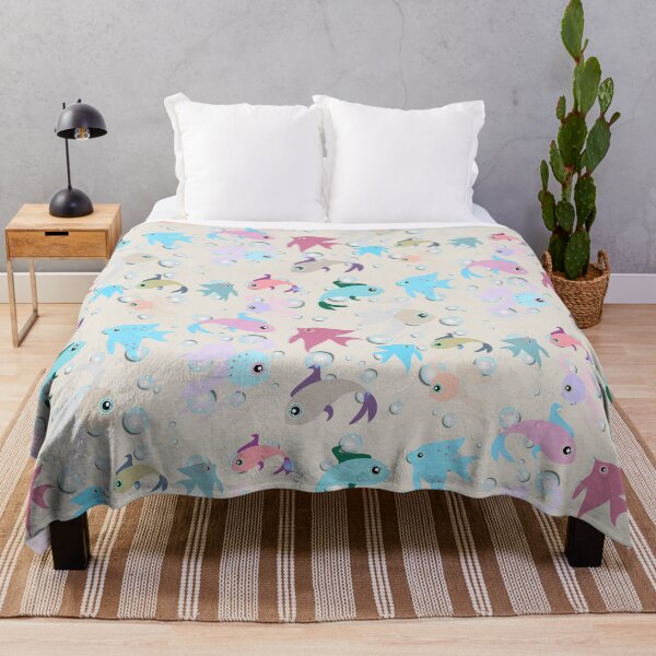 Item preview, Cute Pastel Bubbles And Fish Design For All Cats designed and sold by TrulyEpoque.