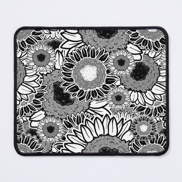 Item preview, sunflowers floral birth flower manga anime dark black lineart bold bouquet designed and sold by politeillusts.