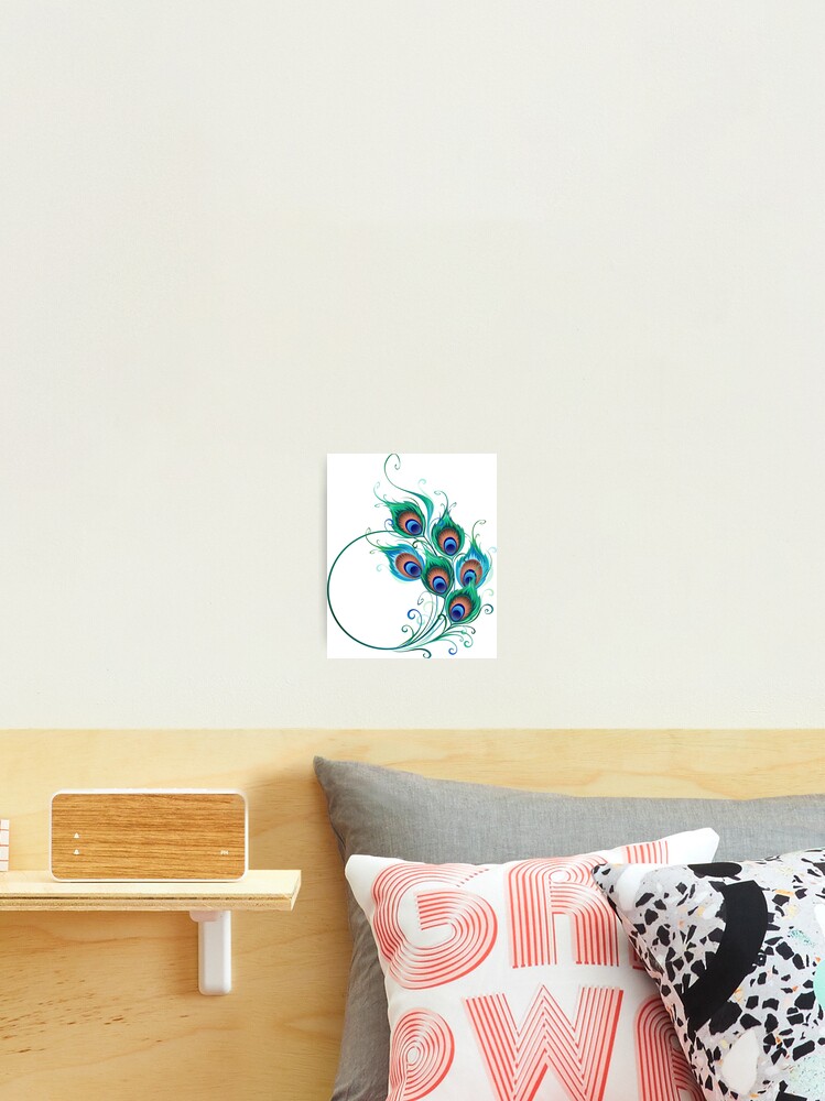 Stylized black peacock feather Sticker for Sale by Blackmoon9