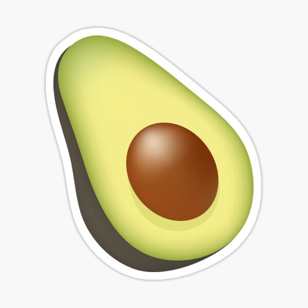 "Avocado Fruit Emoji Illustration" Sticker by nakrut987654321 Redbubble