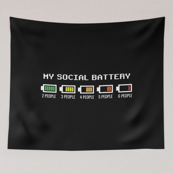 Item preview, My Social Battery Funny Introvert designed and sold by artado.