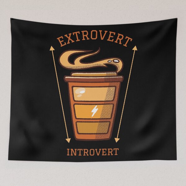 Item preview, Introvert Extrovert Scale Bases On Coffee Level designed and sold by artado.