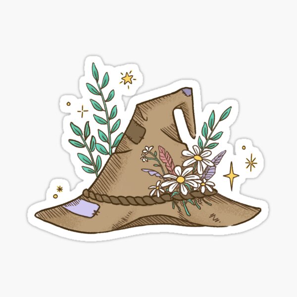 Forest Wizard Hat Sticker