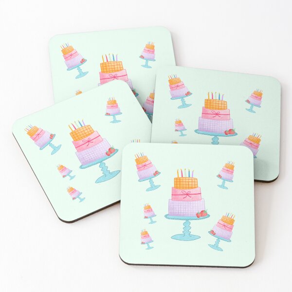 Item preview, Birthday cake illustration sticker designed and sold by ColorsHappiness.