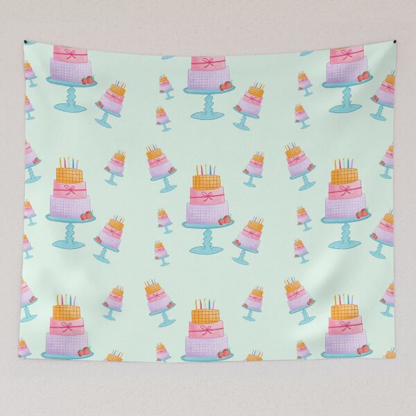 Item preview, Birthday cake illustration sticker designed and sold by ColorsHappiness.